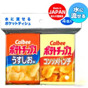 カルビーポテトチップス ポケットティッシュ4P　品番：E19663